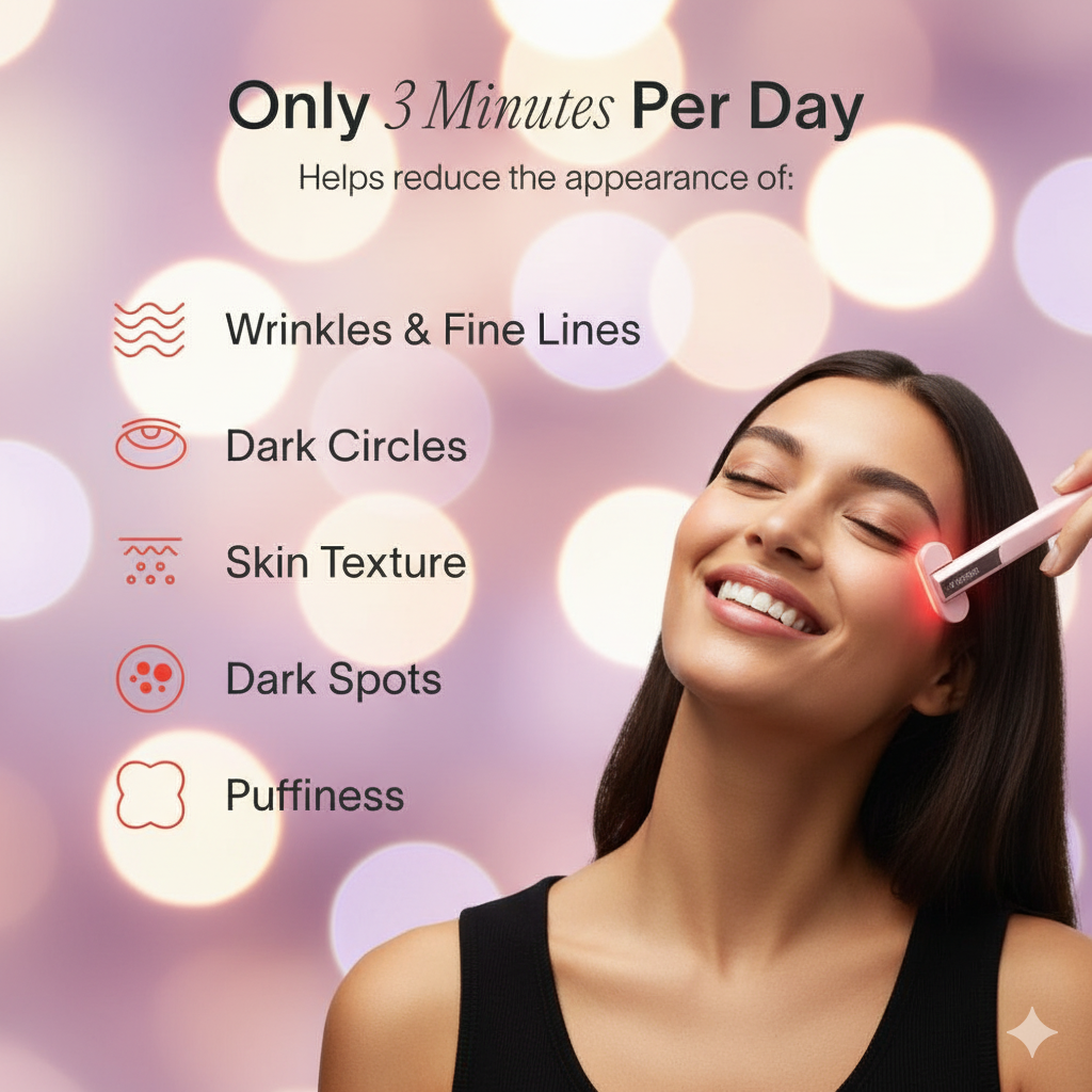 Dermara™ Glow Wand 4-in-1 Red Light Therapy for Radiant Skin